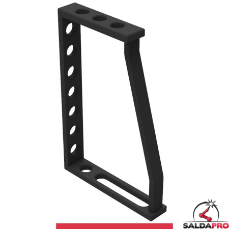 Squadra di battuta 275x400x200mm GPPH per tavoli saldatura SteelMax, spessore 15mm, fori 28mm