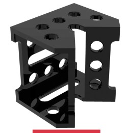 Blocco multifunzione GPPH per tavoli saldatura SteeMax, spessore 15mm, fori 28mm