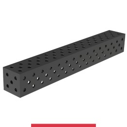 Blocco di collegamento 1500x200x200mm per tavoli saldatura GPPH SteelMax, spessore 15mm fori 28mm griglia diagonale