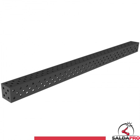Blocco di collegamento 3000x200x200mm per tavoli saldatura GPPH SteelMax, spessore 15mm fori 28mm griglia diagonale