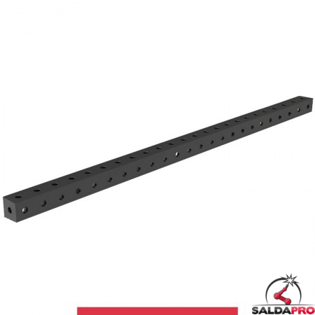 Blocco di collegamento 2400x100x100mm per tavoli saldatura GPPH SteelMax, spessore 15mm fori 28mm