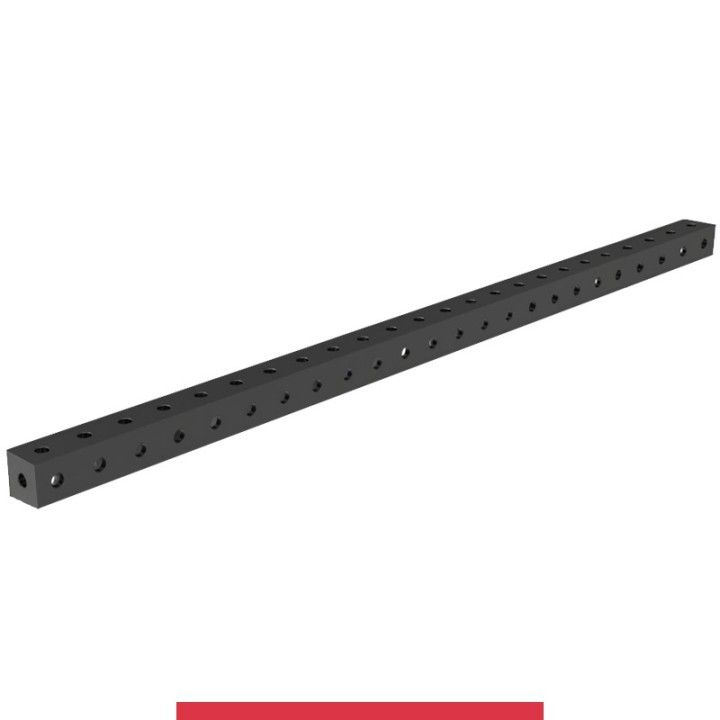 Blocco di collegamento 2400x100x100mm per tavoli saldatura GPPH SteelMax, spessore 15mm fori 28mm