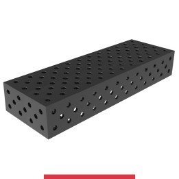 Blocco di collegamento 1200x400x200mm per tavoli saldatura GPPH SteelMax, spessore 15mm fori 28mm griglia diagonale