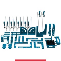 Set 64 accessori di serraggio per tavoli saldatura SteelMax GPPH, fori 28mm