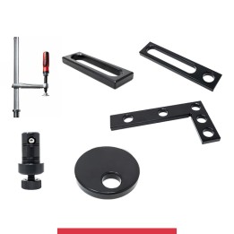 Set di accessori di serraggio 24 pezzi per tavoli saldatura SteelMax GPPH, fori 28mm