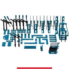Set 84 accessori di serraggio per tavoli saldatura SteelMax GPPH, fori 28mm