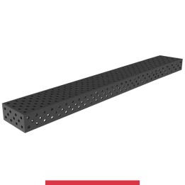 Blocco di collegamento 3000x400x200mm per tavoli saldatura GPPH SteelMax, spessore 15mm fori 28mm griglia diagonale