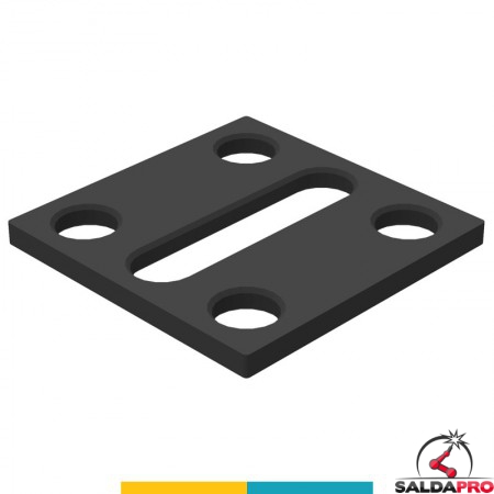 Piastra adattatrice 150x150mm GPPH per tavoli saldatura SteelPlus, spessore 12mm, fori 16mm