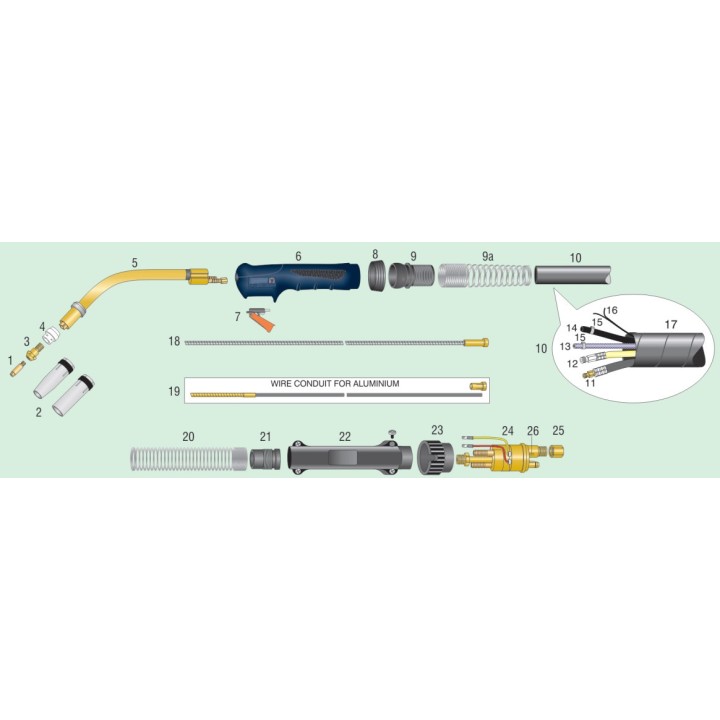 Torcia completa ERGON BZ 240 attacco EURO