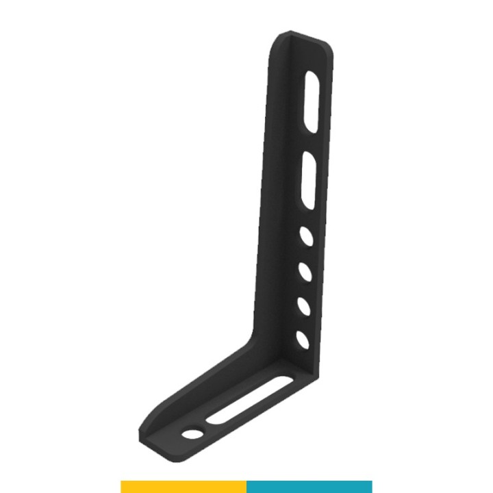 Squadra di battuta 450x250mm sinistra GPPH per tavoli saldatura SteelPlus-SteelEco, spessore 12mm, fori 28mm
