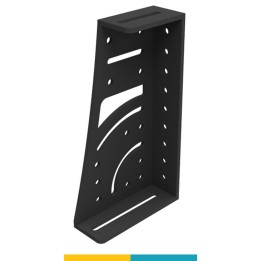 Squadra di battuta 275x500x175x100mm sinistra GPPH per tavoli saldatura SteelPlus-SteelEco, spessore 12mm, fori 16mm