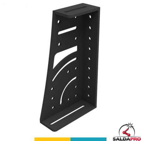 Squadra di battuta 275x500x175x100mm sinistra GPPH per tavoli saldatura SteelPlus-SteelEco, spessore 12mm, fori 16mm