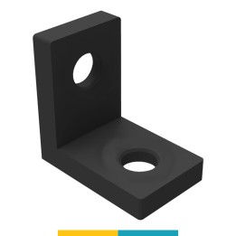 Squadra di battuta 75x75mm GPPH per tavoli saldatura SteelPlus-SteelEco, spessore 12mm, fori 16mm