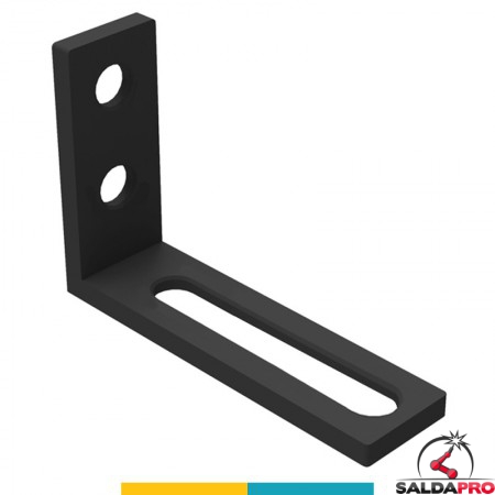 Squadra di battuta 125x185mm GPPH per tavoli saldatura SteelPlus-SteelEco, spessore 12mm, fori 16mm