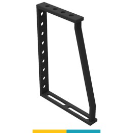 Squadra di battuta 350x500x250mm GPPH per tavoli saldatura SteelPlus-SteelEco, spessore 12mm, fori 16mm