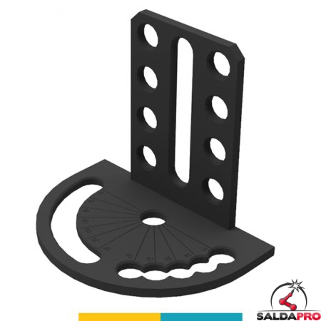 Goniometro spaziale 180x260x225mm sinistro GPPH per tavoli saldatura SteelPlus-SteelEco, spessore 12mm, fori 16mm