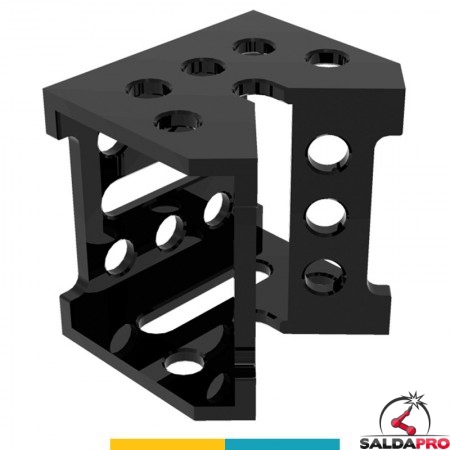 Blocco multifunzione GPPH per tavoli saldatura SteelPlus-SteelEco, spessore 12mm, fori 16mm