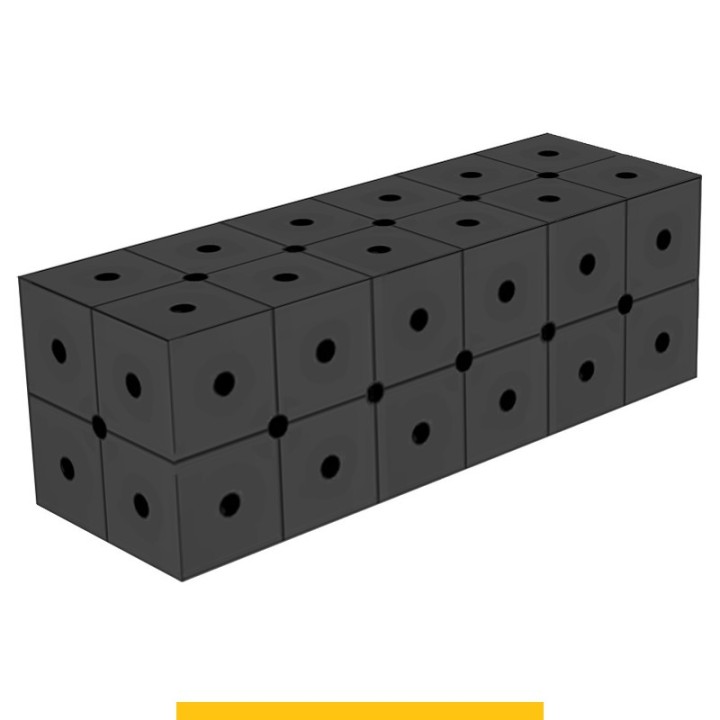 Blocco di collegamento 600x200x200mm per tavoli saldatura GPPH SteelPlus, spessore 12mm fori 16mm griglia diagonale