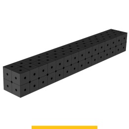 Blocco di collegamento 1500x200x200mm per tavoli saldatura GPPH SteelPlus, spessore 12mm fori 16mm griglia diagonale