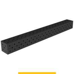 Blocco di collegamento 2000x200x200mm per tavoli saldatura GPPH SteelPlus, spessore 12mm fori 16mm griglia diagonale