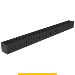 Blocco di collegamento 2400x200x200mm per tavoli saldatura GPPH SteelPlus, spessore 12mm fori 16mm griglia diagonale