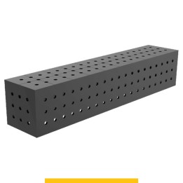 Blocco di collegamento 1000x200x200mm per tavoli saldatura GPPH SteelPlus, spessore 12mm fori 16mm griglia 50x50mm