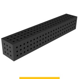 Blocco di collegamento 1200x200x200mm per tavoli saldatura GPPH SteelPlus, spessore 12mm fori 16mm griglia 50x50mm