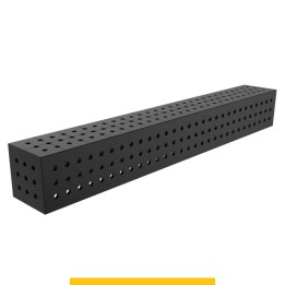 Blocco di collegamento 1500x200x200mm per tavoli saldatura GPPH SteelPlus, spessore 12mm fori 16mm griglia 50x50mm