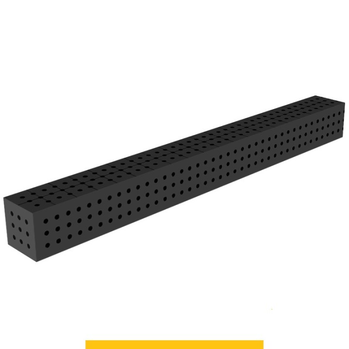 Blocco di collegamento 2000x200x200mm per tavoli saldatura GPPH SteelPlus, spessore 12mm fori 16mm griglia 50x50mm