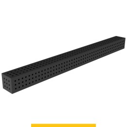 Blocco di collegamento 2400x200x200mm per tavoli saldatura GPPH SteelPlus, spessore 12mm fori 16mm griglia 50x50mm