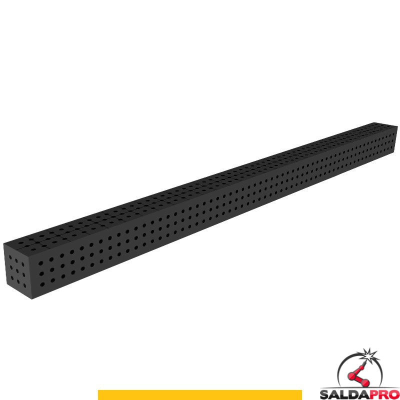 Blocco di collegamento 3000x200x200mm per tavoli saldatura GPPH SteelPlus, spessore 12mm fori 16mm griglia 50x50mm Blocco di collegamento 3000x200x200mm per tavoli saldatura GPPH SteelPlus, spessore 12mm fori 16mm griglia 50x50mm