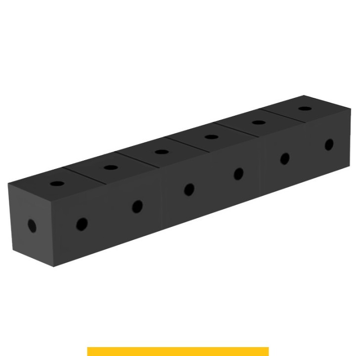 Blocco di collegamento 600x100x100mm per tavoli saldatura GPPH SteelPlus, spessore 12mm fori 16mm griglia 100x100mm