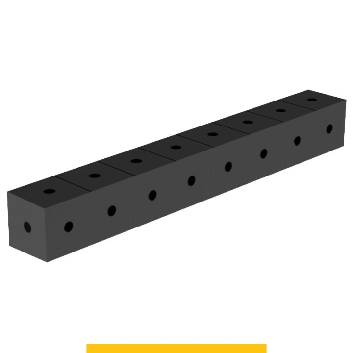 Blocco di collegamento 800x100x100mm per tavoli saldatura GPPH SteelPlus, spessore 12mm fori 16mm griglia 100x100mm