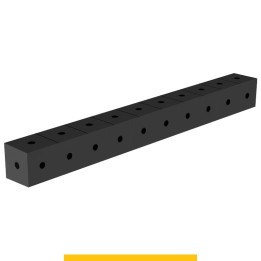 Blocco di collegamento 1000x100x100mm per tavoli saldatura GPPH SteelPlus, spessore 12mm fori 16mm griglia 100x100mm