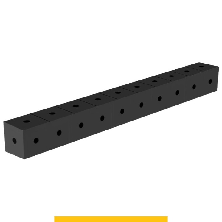 Blocco di collegamento 1000x100x100mm per tavoli saldatura GPPH SteelPlus, spessore 12mm fori 16mm griglia 100x100mm