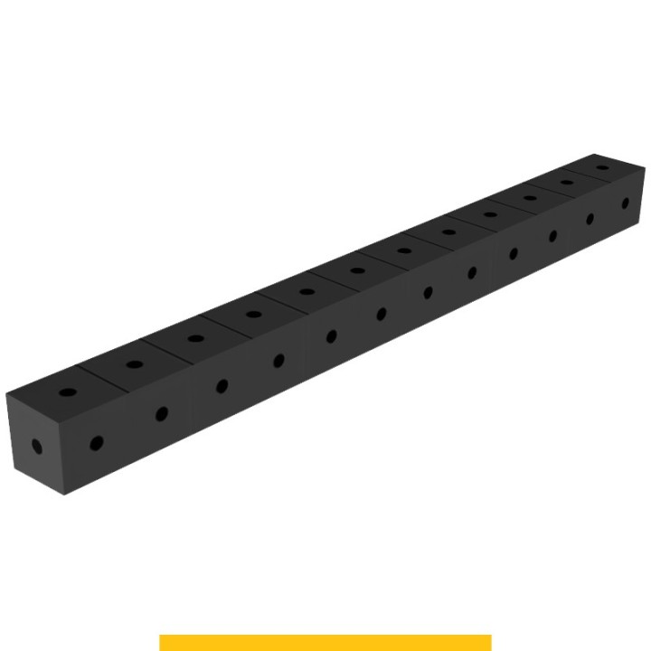 Blocco di collegamento 1200x100x100mm per tavoli saldatura GPPH SteelPlus, spessore 12mm fori 16mm griglia 100x100mm