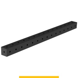Blocco di collegamento 1500x100x100mm per tavoli saldatura GPPH SteelPlus, spessore 12mm fori 16mm griglia 100x100mm