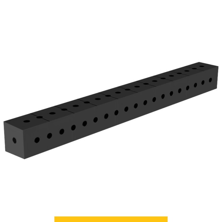 Blocco di collegamento 1000x100x100mm per tavoli saldatura GPPH SteelPlus, spessore 12mm fori 16mm griglia 50x50mm