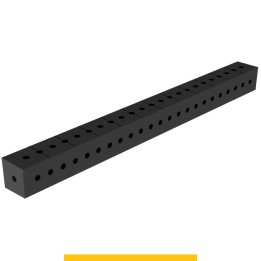 Blocco di collegamento 1200x100x100mm per tavoli saldatura GPPH SteelPlus, spessore 12mm fori 16mm griglia 50x50mm