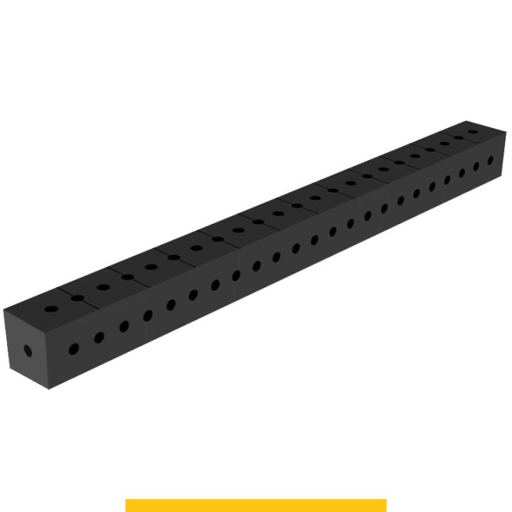Blocco di collegamento 1200x100x100mm per tavoli saldatura GPPH SteelPlus, spessore 12mm fori 16mm griglia 50x50mm