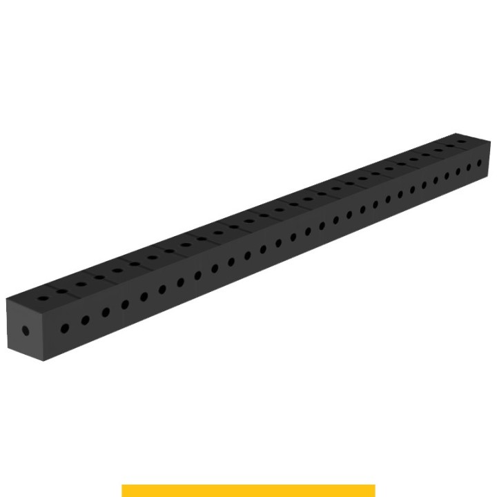 Blocco di collegamento 1500x100x100mm per tavoli saldatura GPPH SteelPlus, spessore 12mm fori 16mm griglia 50x50mm