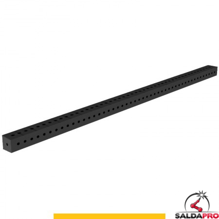 Blocco di collegamento 2400x100x100mm per tavoli saldatura GPPH SteelPlus, spessore 12mm fori 16mm griglia 50x50mm