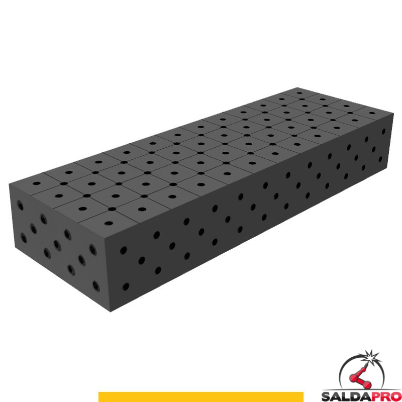 Blocco di collegamento 1200x400x200mm per tavoli saldatura GPPH SteelPlus, spessore 12mm fori 16mm griglia diagonale Blocco di collegamento 1200x400x200mm per tavoli saldatura GPPH SteelPlus, spessore 12mm fori 16mm griglia diagonale