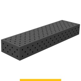 Blocco di collegamento 1500x400x200mm per tavoli saldatura GPPH SteelPlus, spessore 12mm fori 16mm griglia diagonale