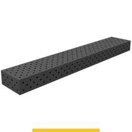 Blocco di collegamento 2400x400x200mm per tavoli saldatura GPPH SteelPlus, spessore 12mm fori 16mm griglia diagonale