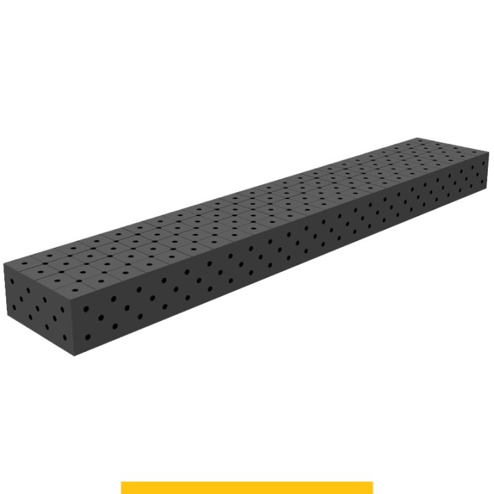 Blocco di collegamento 2400x400x200mm per tavoli saldatura GPPH SteelPlus, spessore 12mm fori 16mm griglia diagonale