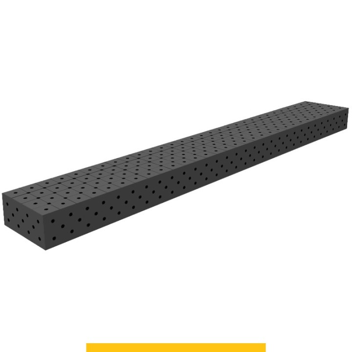 Blocco di collegamento 3000x400x200mm per tavoli saldatura GPPH SteelPlus, spessore 12mm fori 16mm griglia diagonale