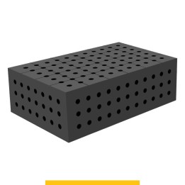 Blocco di collegamento 600x400x200mm per tavoli saldatura GPPH SteelPlus, spessore 12mm fori 16mm griglia 50x50mm