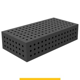 Blocco di collegamento 800x400x200mm per tavoli saldatura GPPH SteelPlus, spessore 12mm fori 16mm griglia 50x50mm