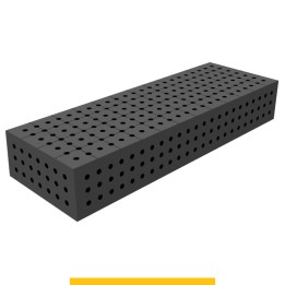 Blocco di collegamento 1200x400x200mm per tavoli saldatura GPPH SteelPlus, spessore 12mm fori 16mm griglia 50x50mm